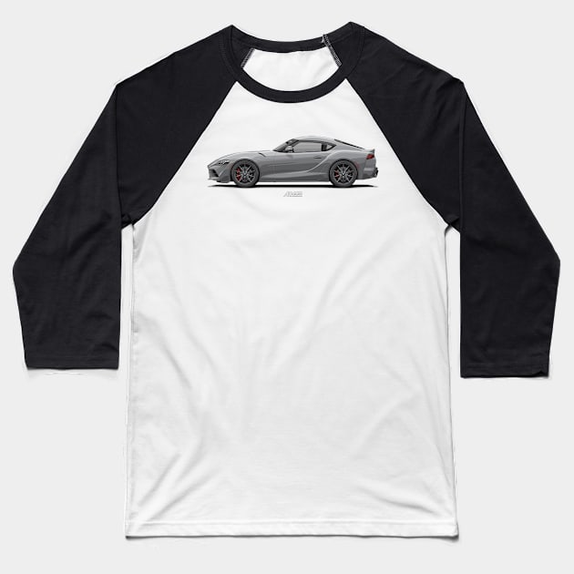 GR Supra MT CU Later Grey Baseball T-Shirt by ARVwerks